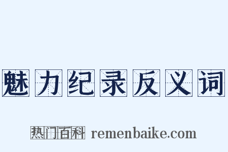 魅力纪录反义词是什么意思的图片